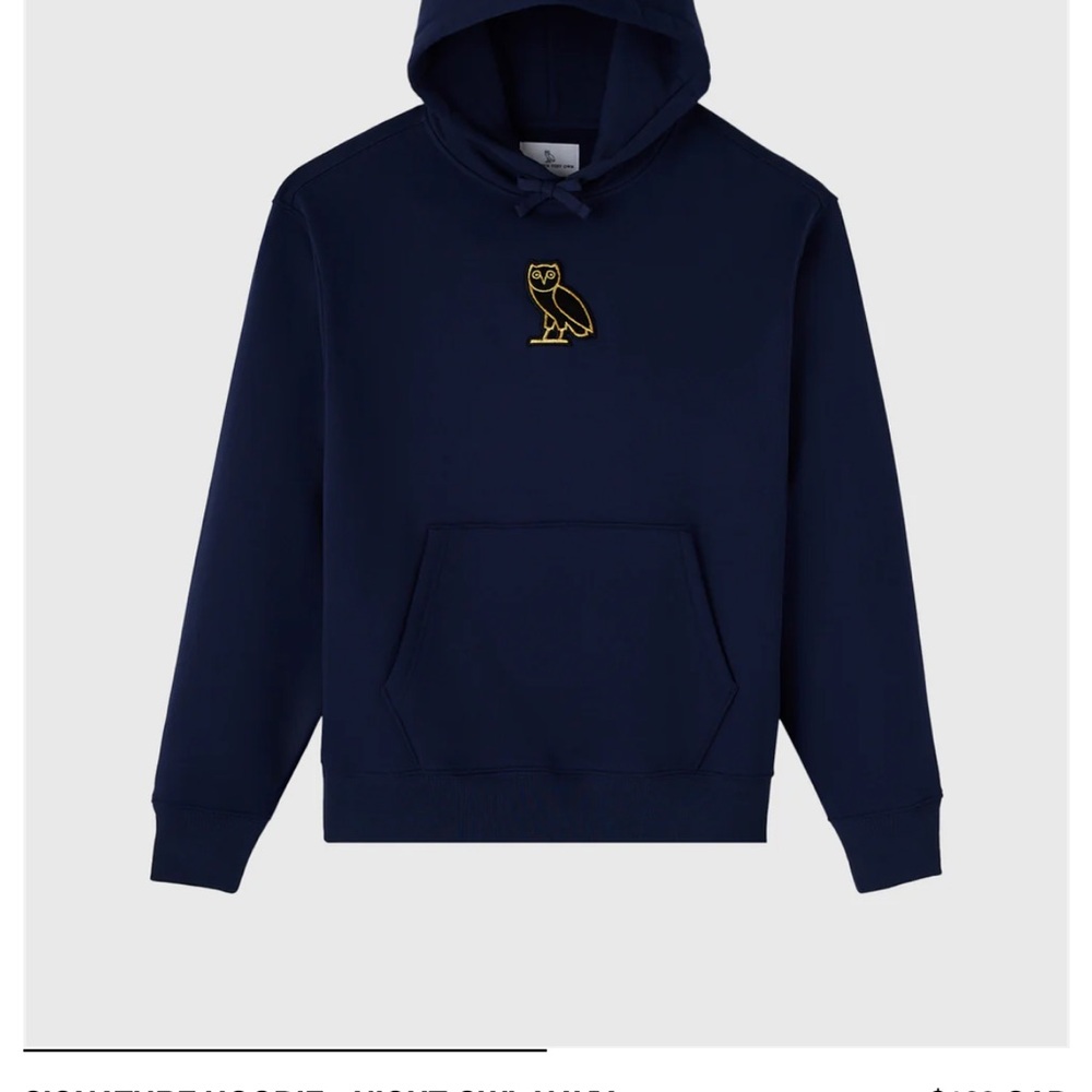 OVO Dark Blue Sweater with Gold Owl Emblem